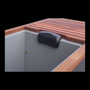 SIKU XL Cold Plunge Integrated chiller: 1HP; Matte Black SS Outer Casing; Grey Polypropylene Tub; Oak Deck, Matching ash step; 120W Pump; Advanced Double Filtration (pre-filter and paper cartridge filter); Triple Sanitation: UV Light, Ozone Purification System and Bromine; Floatie; Headrest; Insulating Lid (Oxford Canvas); 4 Heavy Duty Caster Wheels; Thermometer; WIFI Integration; Touchpad 4x 20-Micron Filters Cleaning Brush 2 year warranty (please see warranty information on our website) AC 220V Power Supply 50/60 HZ, 9.6W/hour Circuit: requires 6-9amps; Three-prong plug with 1.5m cord supplied Water proof plug point required Dimensions: 2032mm length x 850 width x 955mm height Waste: below mechanical hub, with a 1m flexi